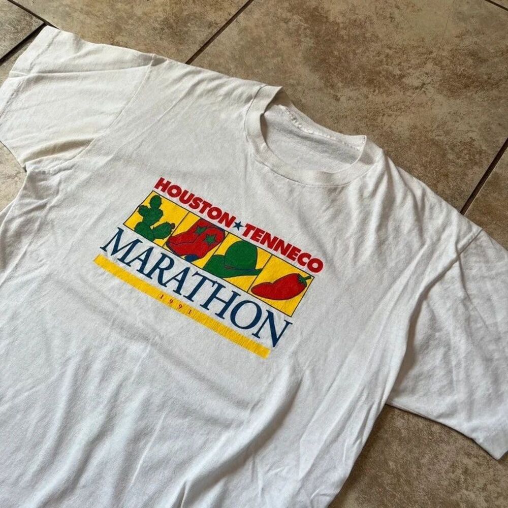 Vintage 1991 Houston Tenneco Marathon Single Stitch Shirt